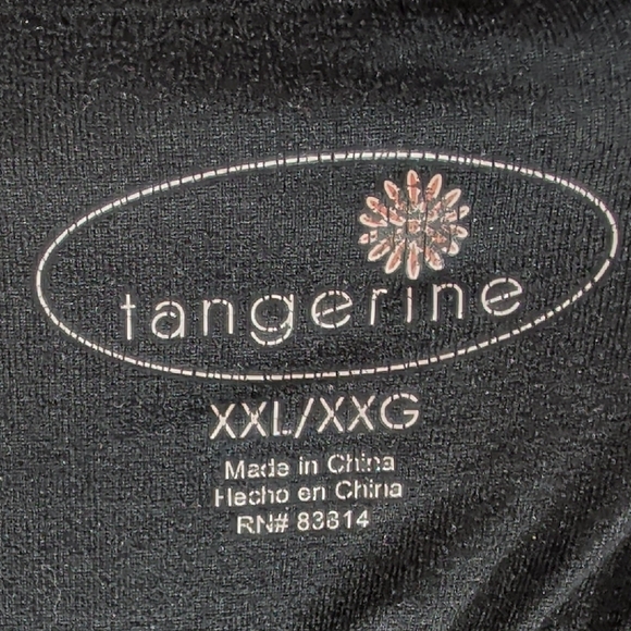 Tangerine Black Capri Leggings Women’s XXL Athletic Yoga Pants Zip Pocket - Picture 2 of 6